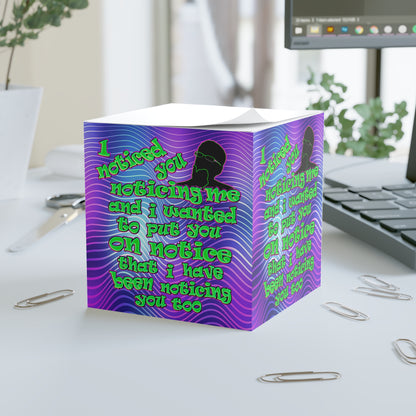 noticed you noticing - note cube (purple wave)