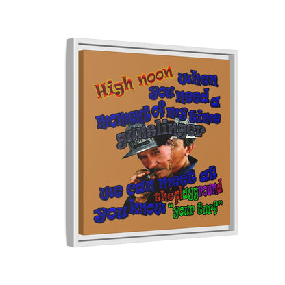 high noon - framed canvas art (light brown)