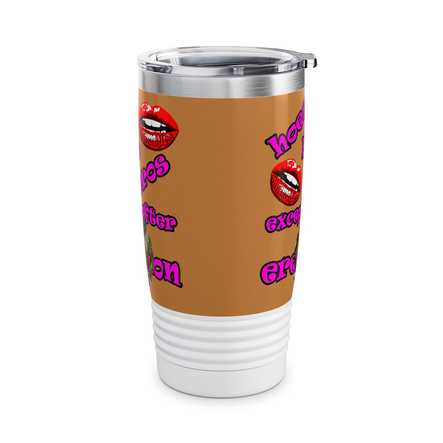 hoes b4 bros - Ringneck Tumbler, 20oz (light brown)