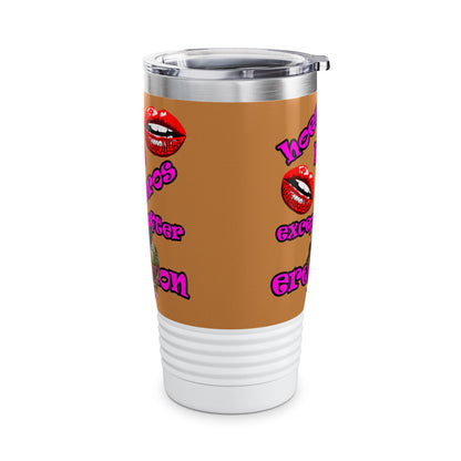 hoes b4 bros - Ringneck Tumbler, 20oz (light brown)
