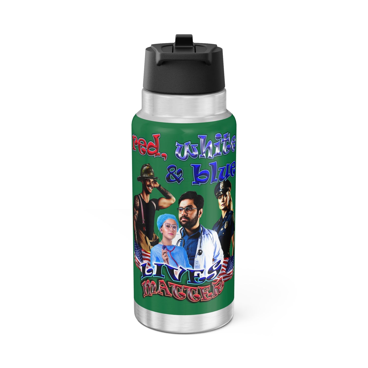 rw&b lives matter - Gator Tumbler, 32oz (dark green)