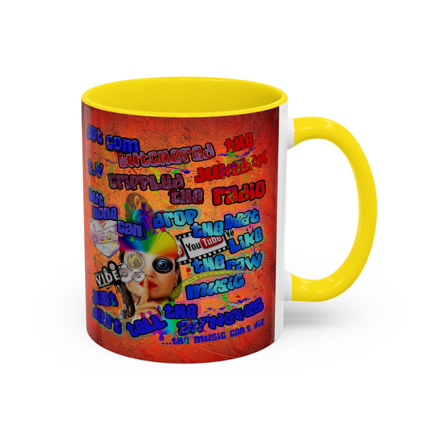 drop the beat - Accent Mug (burnt orange)