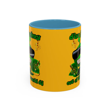 disc jockey - Accent Mug (yellow)