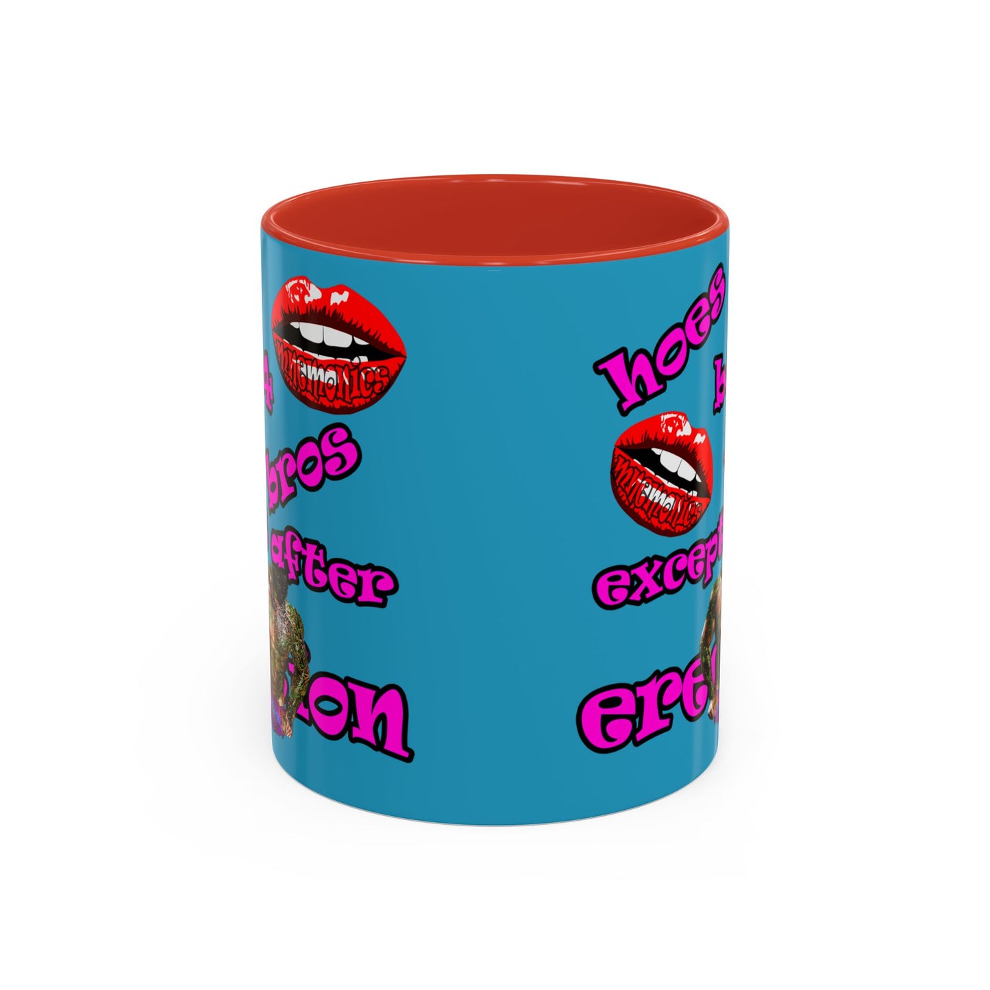 hoes b4 bros - Accent Mug (turquoise)