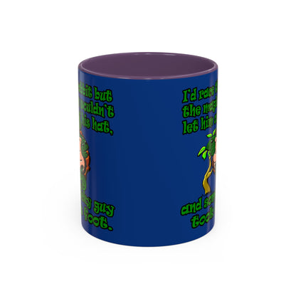 turtle race - Accent Mug (dark blue)