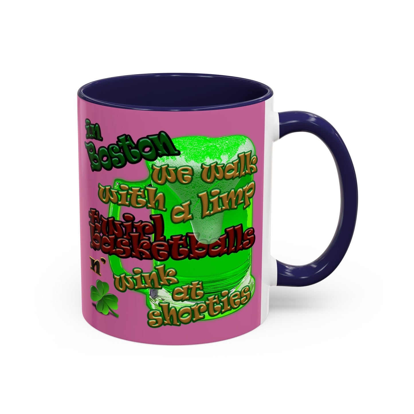 celtics logo - Accent Mug (light pink)