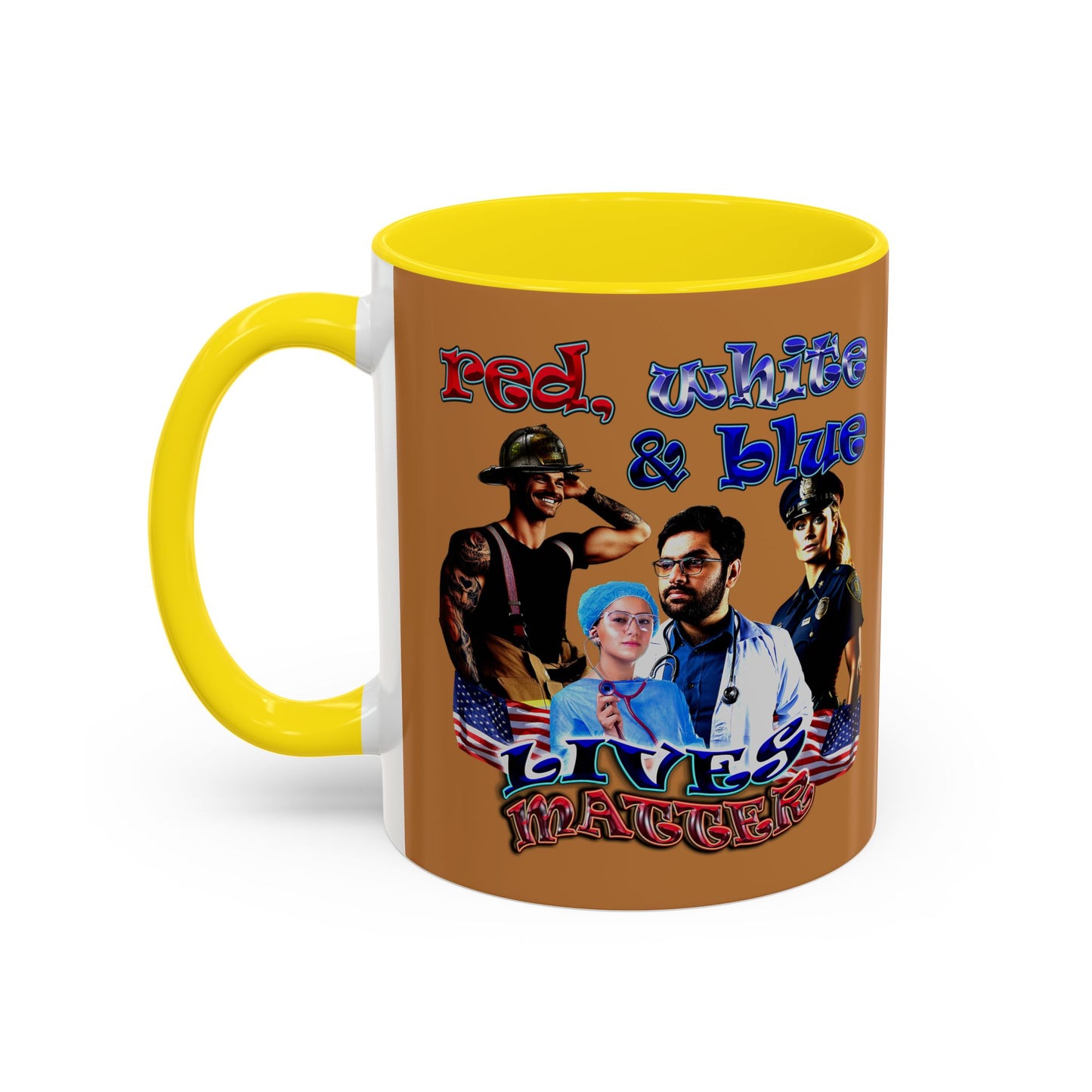 rw&b lives matter - Accent Mug (light brown)