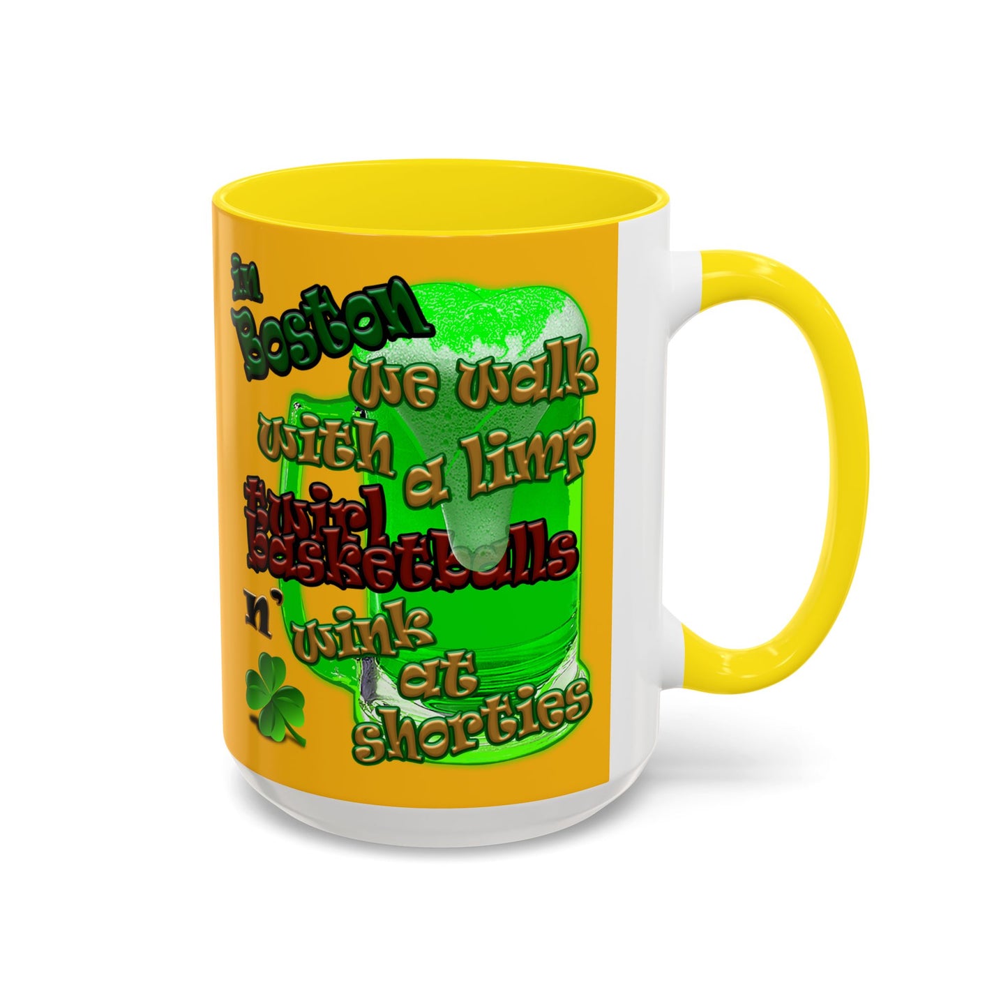 celtics logo - Accent Mug (yellow)