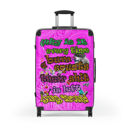 the bum's shit - Suitcase (pink swirl)