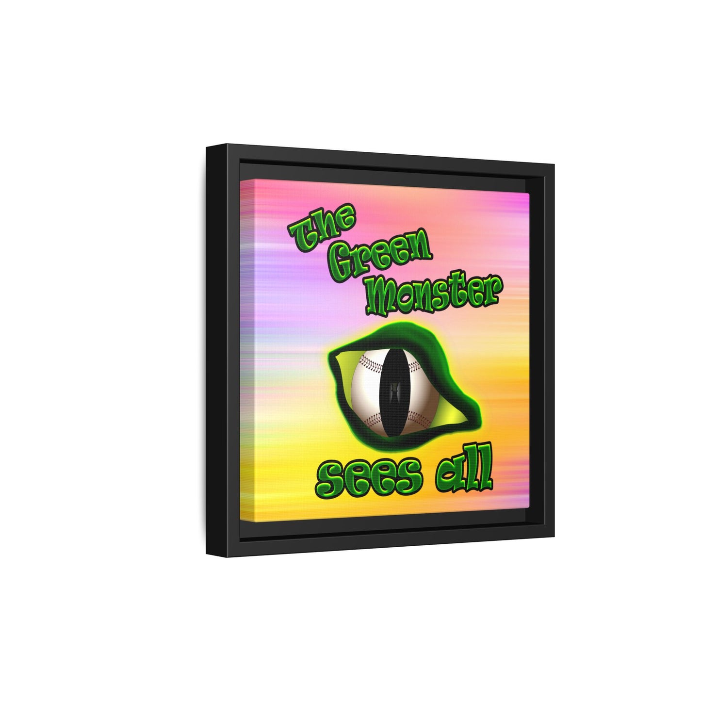 green monster - framed canvas art (color blur)