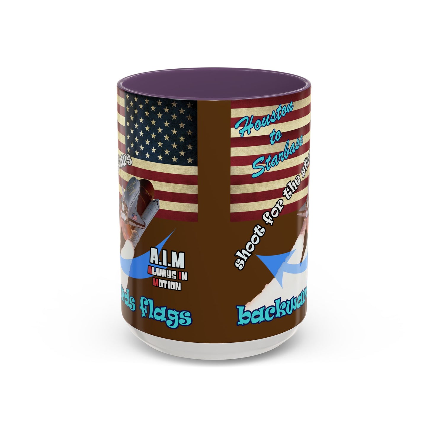 shoot for the stars - Accent Mug (brown)