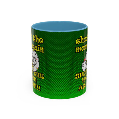 shoot the moon again - Accent Mug (logo green)