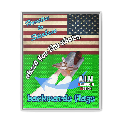 shoot for the stars - framed canvas art (logo green)
