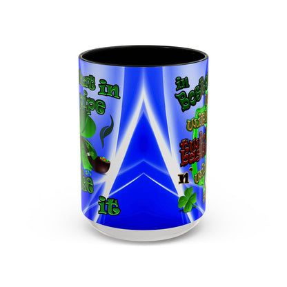 celtics logo - Accent Mug (blue-white wave)