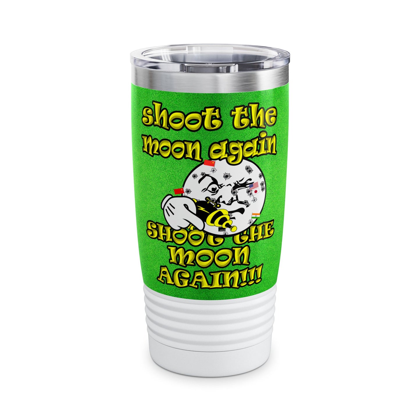 shoot the moon again - Ringneck Tumbler, 20oz (green turf)