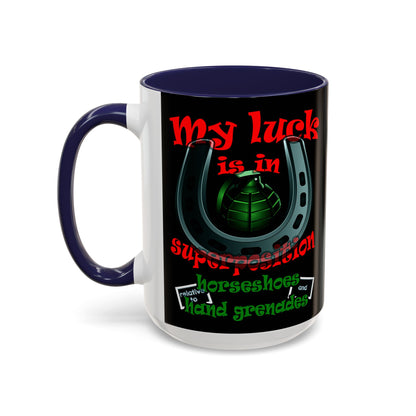 my luck - Accent Mug (black)