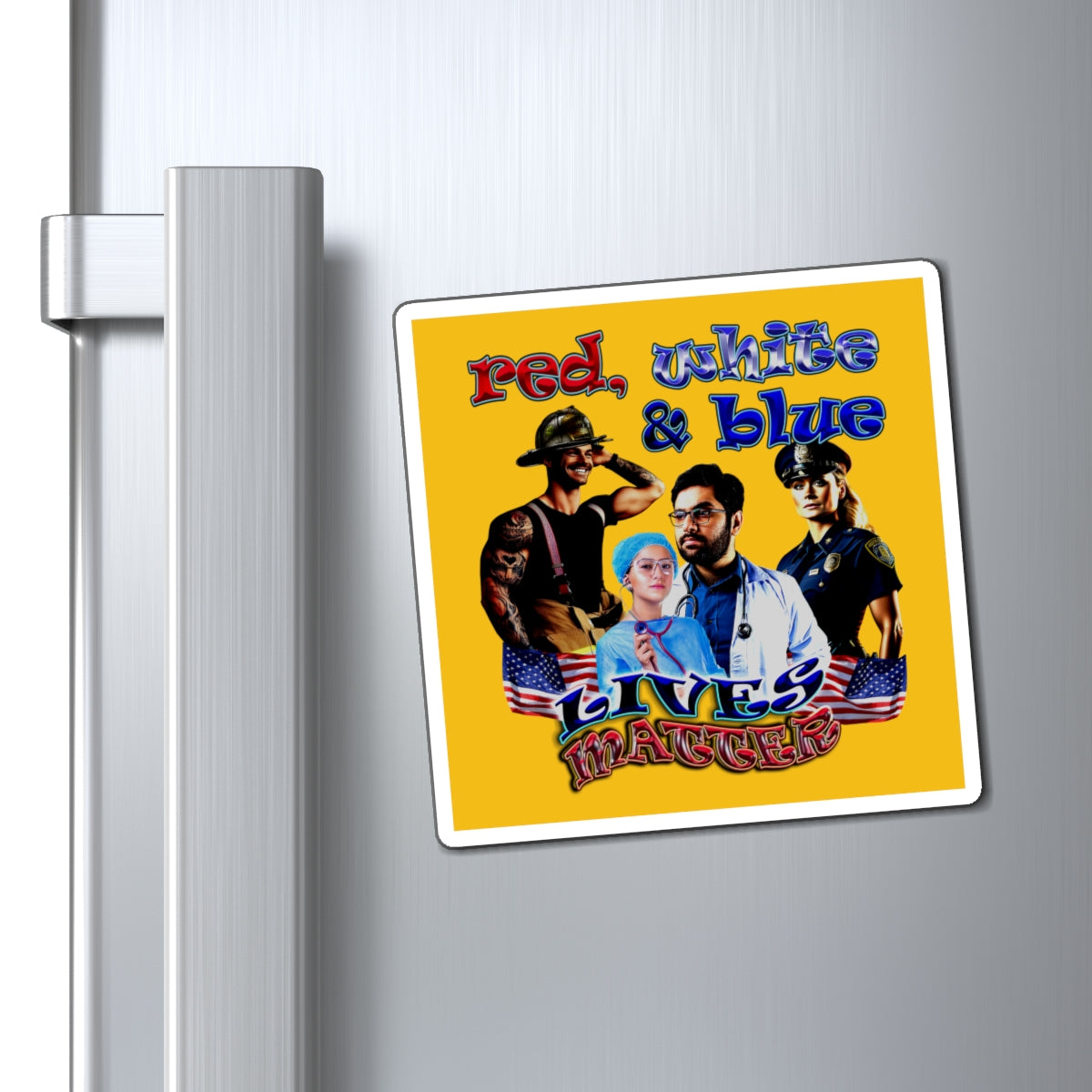 rw&b lives matter - Magnets - (yellow)