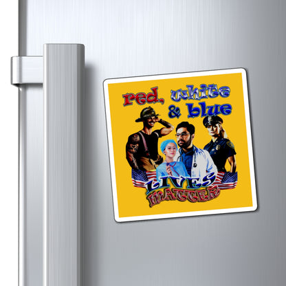rw&b lives matter - Magnets - (yellow)