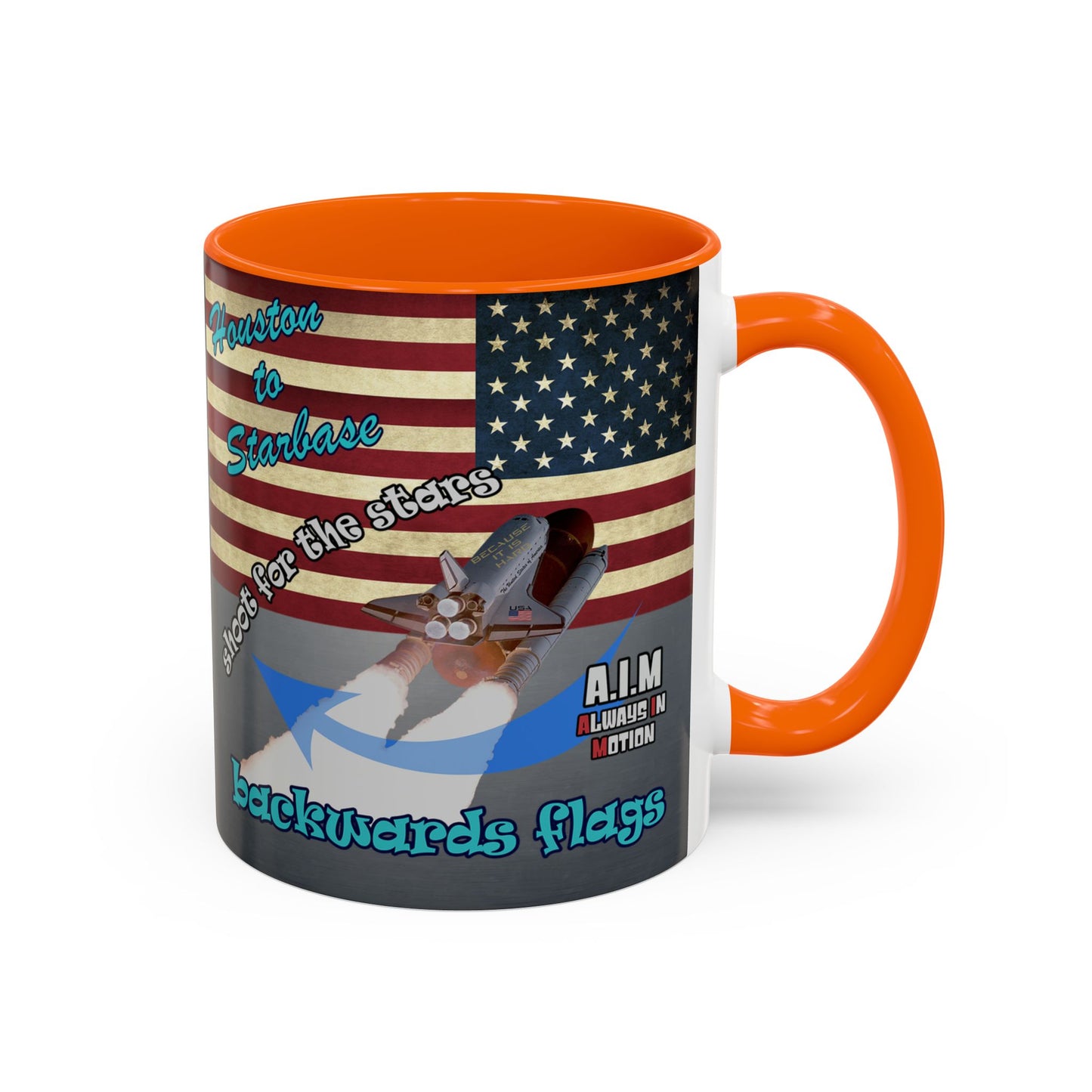 shoot for the stars - Accent Mug (grey-light grey)