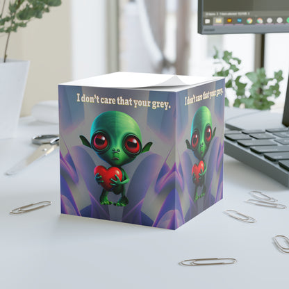 I don't care that your grey - note cube (grey-pink wave)