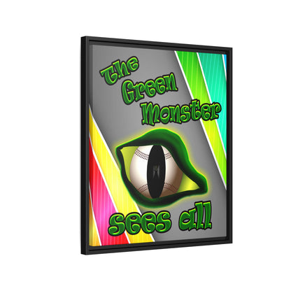 green monster - framed canvas art (rainbow split)