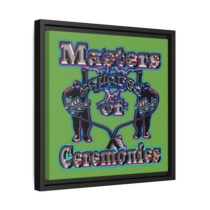 em cee squared - framed canvas art (green)