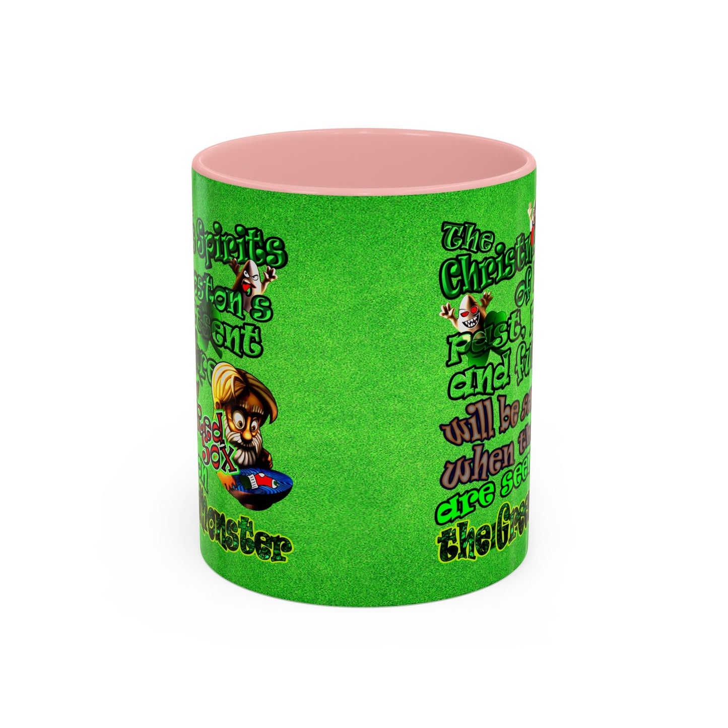 christmas spirits of boston - Accent Mug (green turf)