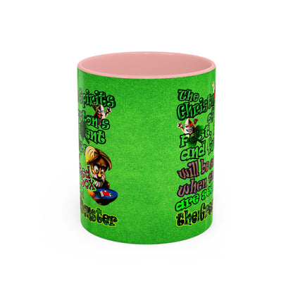 christmas spirits of boston - Accent Mug (green turf)