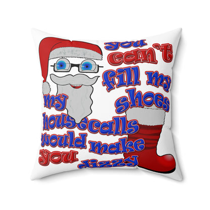 santa's shoes - Spun Polyester Square Pillow - (white)