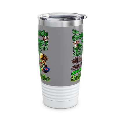 christmas spirits of boston - Ringneck Tumbler, 20oz (grey)