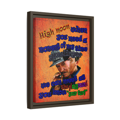 high noon - framed canvas art (burnt orange)