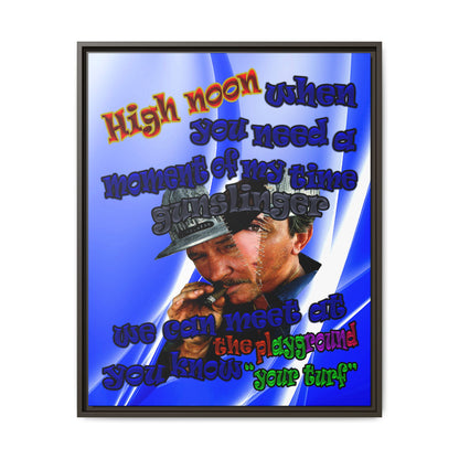 high noon - framed canvas art (blue-white wave)