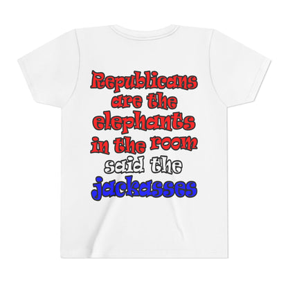 donkeys and elephants - Youth Short Sleeve Tee
