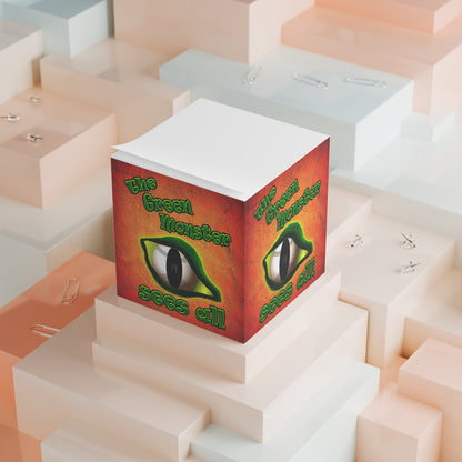 green monster - note cube (burnt orange)