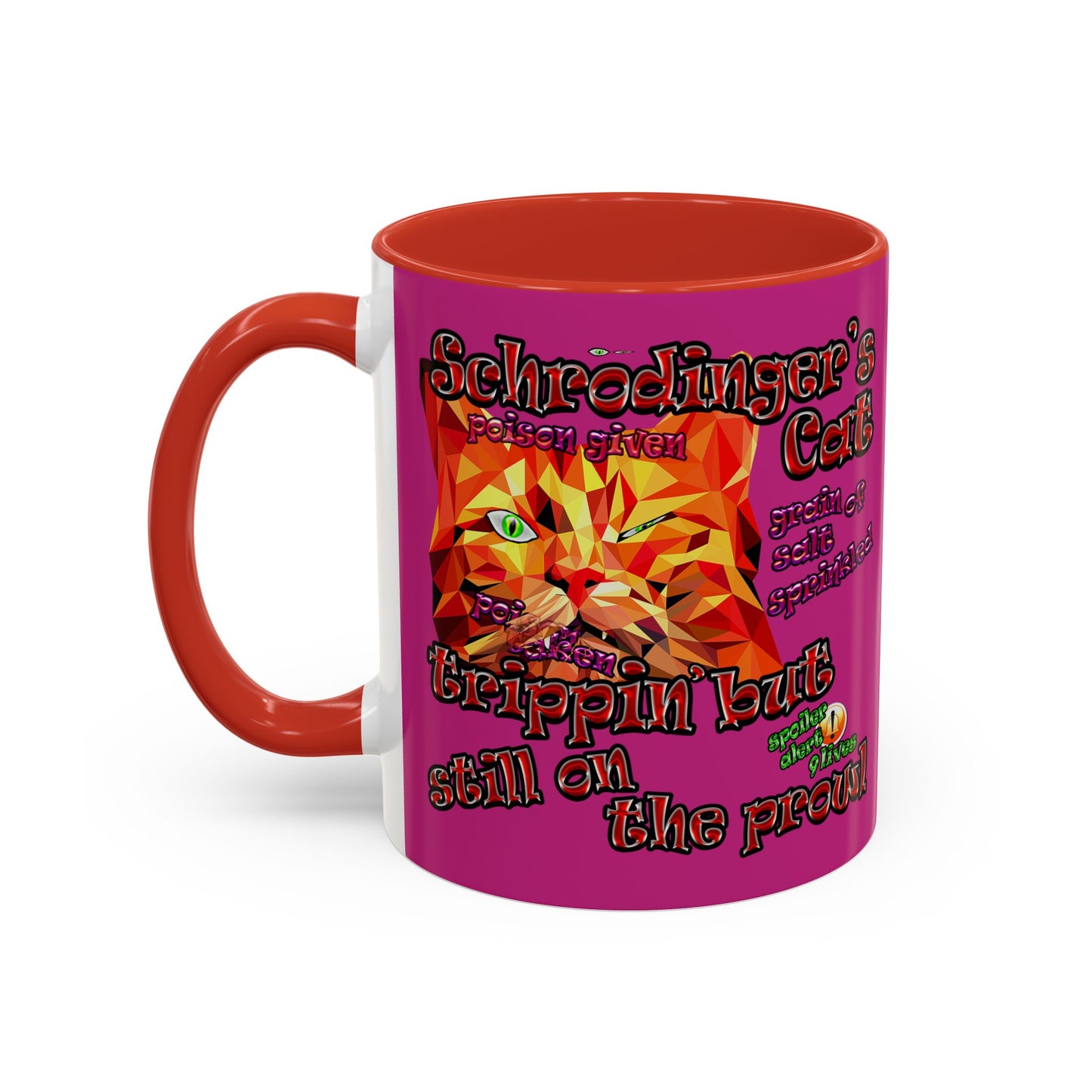 schrodinger's cat - Accent Mug (pink)