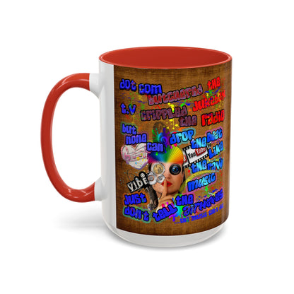 drop the beat - Accent Mug (brown papyrus)