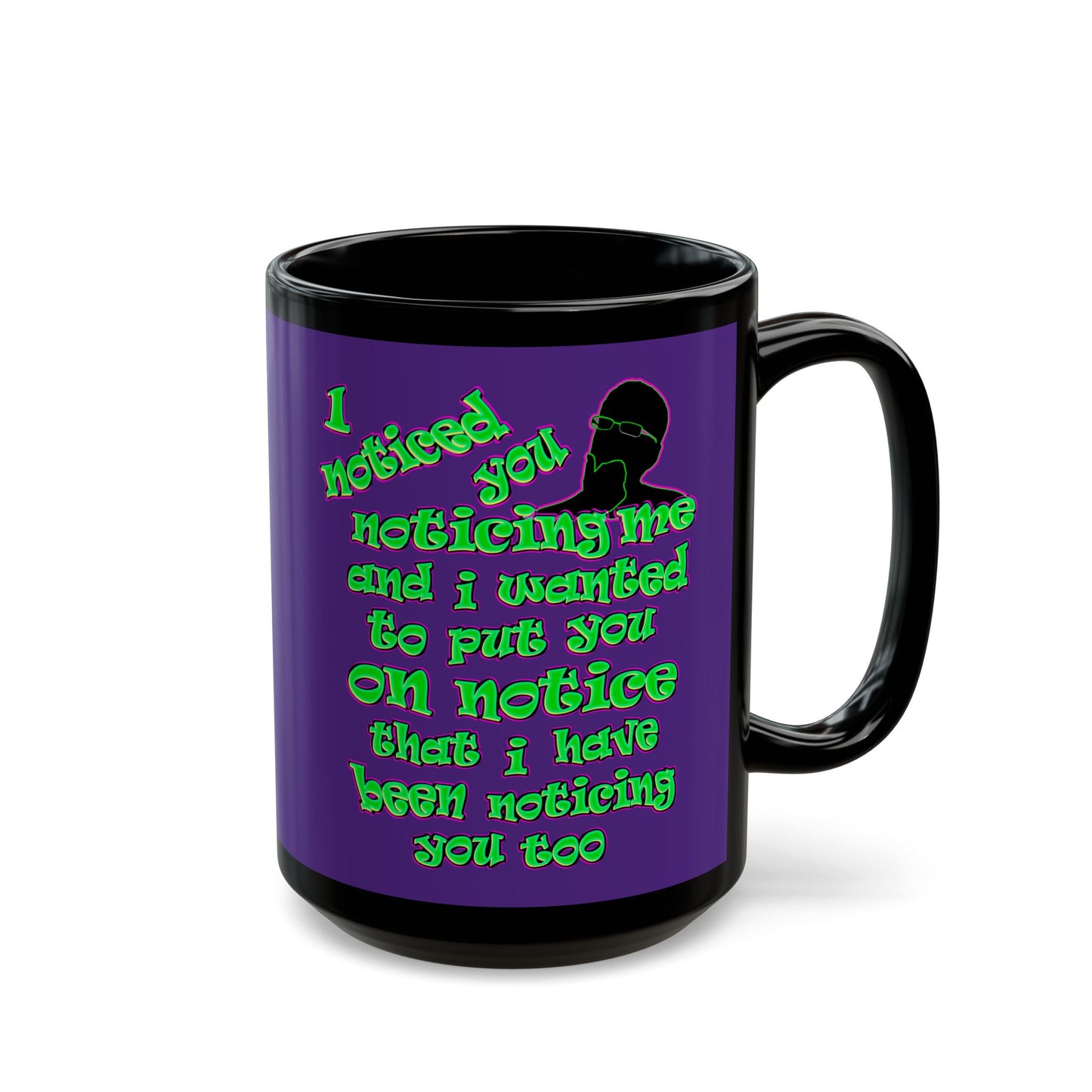 noticed you noticing - Black Mug (purple)