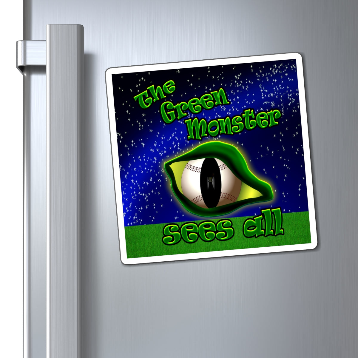 green monster - Magnets - ('snoops' background)