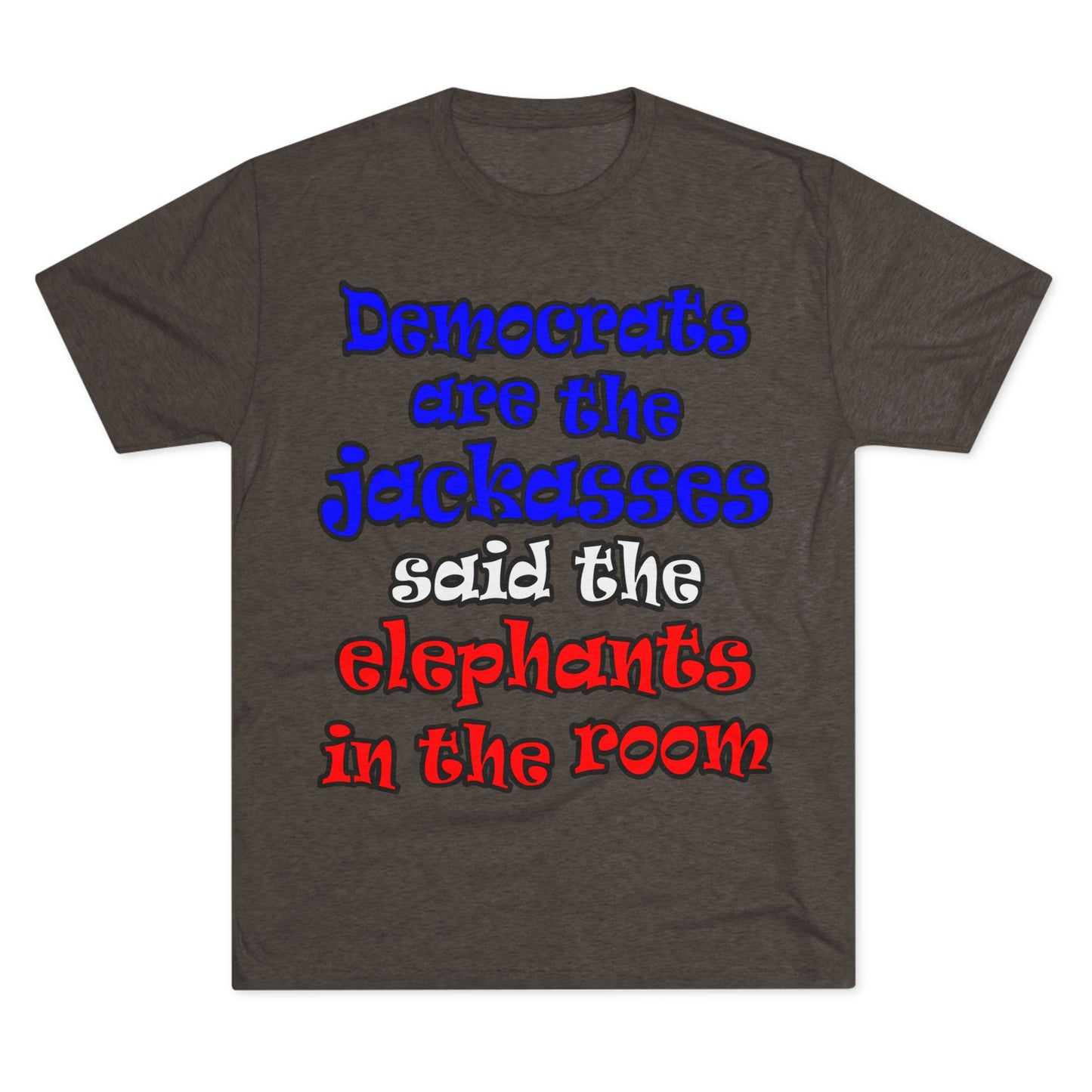 donkeys and elephants - Unisex Tri-Blend Crew Tee