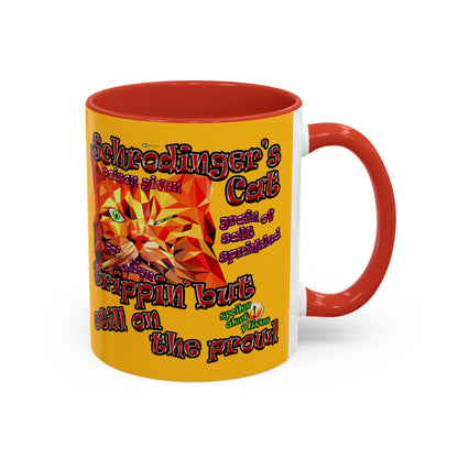 schrodinger's cat - Accent Mug (yellow)
