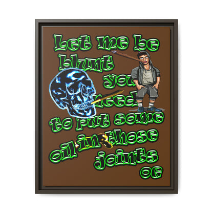 og - framed canvas art (brown)