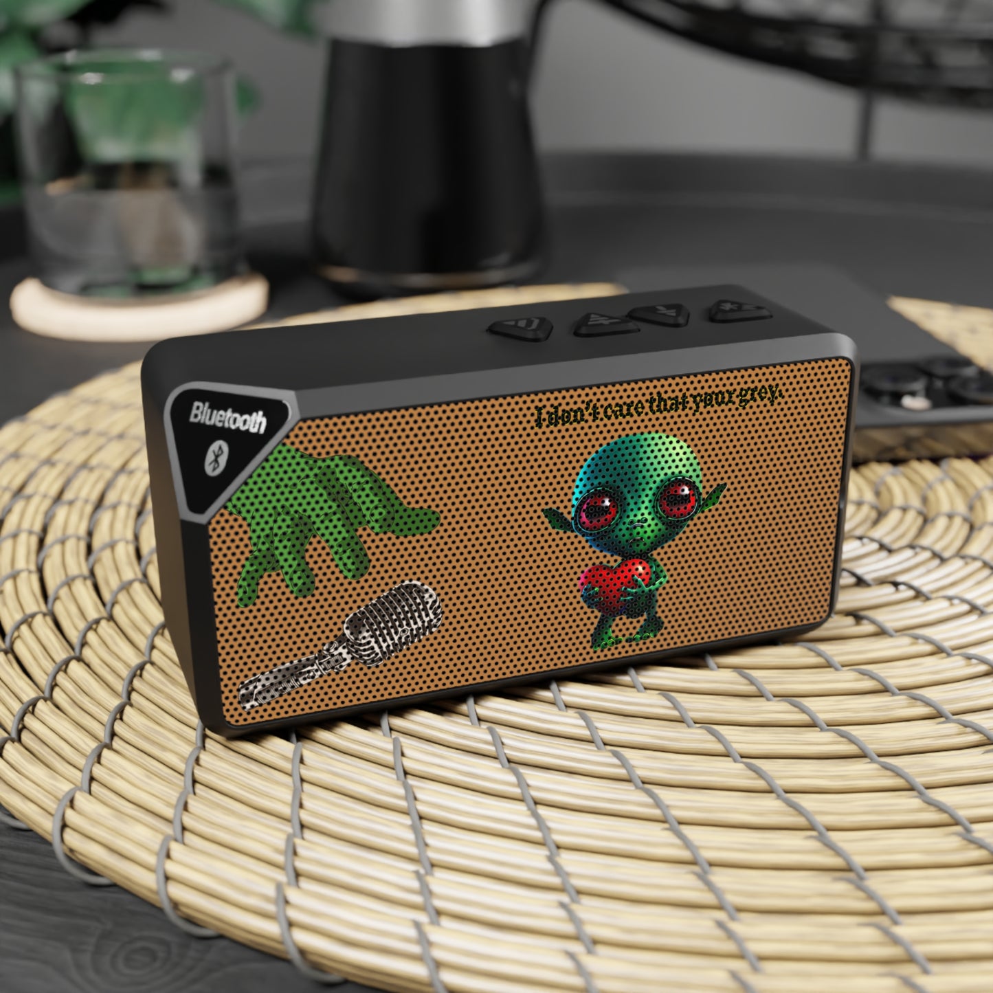 I don't care that your grey - Jabba Bluetooth Speaker (light brown)