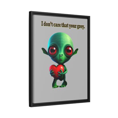I don't care that your grey - framed canvas art (light grey)