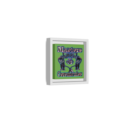 em cee squared - framed canvas art (green)