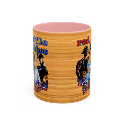 rw&b lives matter - Accent Mug (butterscotch wood finish)