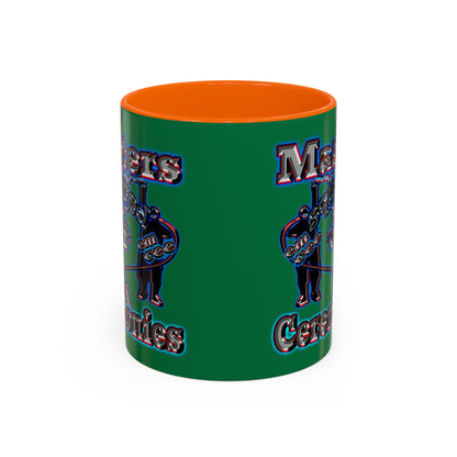 em cee squared - Accent Mug (dark green)