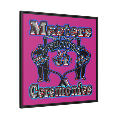 em cee squared - framed canvas art (pink)