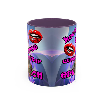 hoes b4 bros - Accent Mug (grey-pink wave)