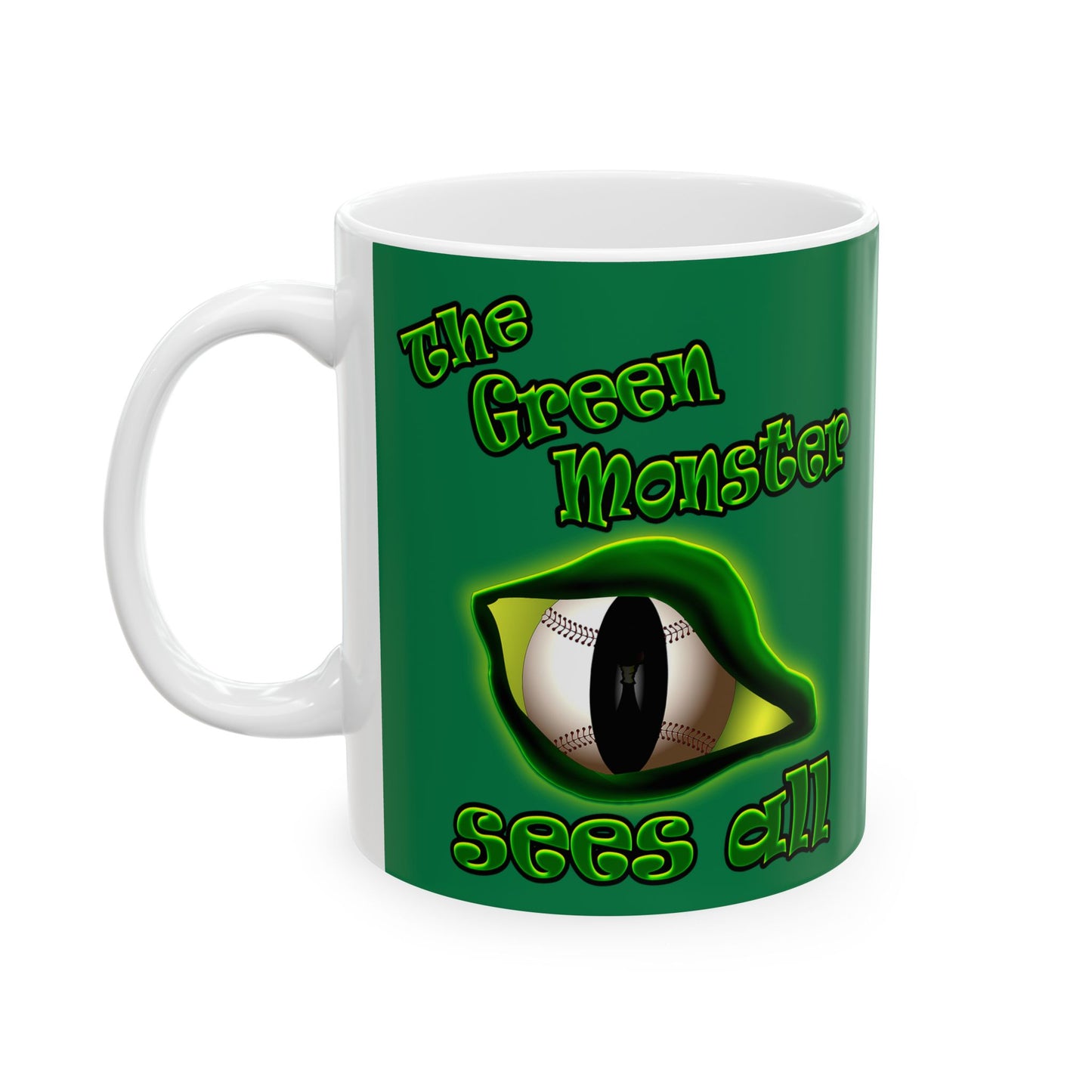 green monster - White Mug (dark green)