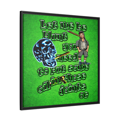 og - framed canvas art (green turf)